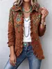 Nueva chaqueta corta de doble botonadura con volantes de estilo europeo y americano para mujer, con estampado de cuadros y leopardo, chaqueta casual ajustada