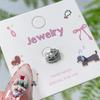 Nuevos Aretes de Dibujos Animados de Kt Oreja de Gato Hueso Uñas Lindos Goteo de Aceite Kawaii Aretes Acero de Titanio Modernos Elegantes