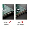 Cabo Adaptador SATA para USB 3.0 para Discos Rígidos/SSDs de 2,5 polegadas, Conversor Adaptador de Disco Rígido SATA III para USB (Preto) para HDD/SSD de 2,5 polegadas, com Interface de Alimentação DC