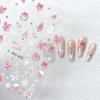 Adesivos de Nail Art de Natal Floco de Neve Branco Meias de Papai Noel Enfeites de Unhas Laço Decalque de Boneco de Neve de Natal
