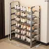 Zapatero multiusos de acero inoxidable, apto para uso doméstico, no requiere ensamblaje, estante de almacenamiento versátil para entradas, dormitorios y propiedades de alquiler; estanterías para zapatos al por mayor disponibles
