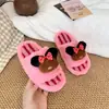 Pantufas de Pelúcia de Gatinho Desenho Animado Fofo Femininas Moda Outono/Inverno 2026 Versáteis Macias Casuais de Algodão