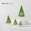 Conjunto de enfeites de árvore de Natal escovados transfronteiriços, artesanato em vidro de Zibo, presente de Natal, decoração de mesa atacado