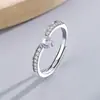 Anillo delgado de plata de ley maciza S925 de 4,2 mm con corona y alas de ángel, estilo fresco y en capas, anillo en blanco DIY hecho a mano