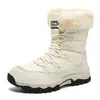 Zapatos de Algodón de Invierno Transfronterizos de Talla Grande Botas de Nieve para Mujer Botas Cálidas de Media Caña Forro Polar Acolchado Grueso Botas de Senderismo para Exterior del Noreste