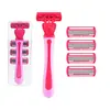 Maquinilla de afeitar de seis capas Maquinilla de afeitar de 6 capas Especial para mujeres Cabello de las axilas Cabello de manos y piernas Artefacto para afeitar Dispositivo de depilación de vello púbico privado