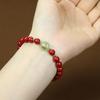 Pulsera de Cinabrio Natural de Nuevo Estilo Hecha a Mano con Cuentas de Alta Gama Pulsera de Arena Dorada Púrpura para Mujer Joyería de Estilo Retro Chino Nuevo