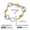 Pulsera Elegante y Silenciosa de Estilo Clásico, Acero Inoxidable 18K Color Bloqueado Hebilla Nudo Ot, Joyería Transfronteriza de Lujo Ligero para Mujer con un Toque de Alta Gama