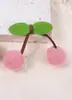 Adorable Bolita de Peluche de Cereza Pequeña Accesorios para la Cabeza de Niños Accesorios para Bolsos de Suéter Nuevo Estilo Japonés