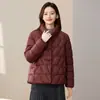 Casaco Curto de Algodão Estilo Chinês para Mulheres no Outono e Inverno, Jaqueta Solta com Gola Alta, Casaco de Algodão Slim, Jaqueta de Algodão Estilo Chinês, Roupas de Inverno Femininas