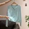 Otoño Amarillo Dopamina Cuello Redondo Manga Larga Tejido para Mujer Otoño/Invierno Nuevo Estilo con Bufanda Delgado Estilo Perezoso Top