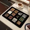 Alfombrilla Drenante para Encimera de Cocina de Lujo Ligero y Alta Calidad, Alfombrilla Absorbente de Tierra de Diatomeas, Alfombrilla para Cafetera, Alfombrilla Térmica Aislante para Escritorio