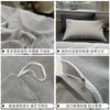 Conjunto de Roupa de Cama Xadrez Listrado Mix and Match de Quatro Peças, Capa de Edredom de Algodão Puro Lavado, Lençol com Elástico, Conjunto de Três Peças para Dormitório de Estudante