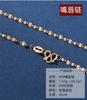 Collar de Plata Pura S999 Cadena de Plata para Mujer Plata de Ley Sin Colgante Lingote Chapado Cadena para Clavícula Semilla de Melón Cadena Pura de Plata