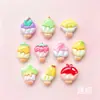 Acessórios de Resina para Bolo Sorvete Cor Macaron Colorido Chaveiro Decoração Copo d'Água Adesivos Acessórios Presilha de Cabelo Capa de Celular