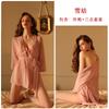 Amor secreto Laranja marca europeia e americana humor plus size perspectiva sexy chiffon robe três pontos puro desejo roupa interior terno feminino 9005