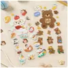 Shanle Tienda de Mascotas Linda Pegatinas de Resina de Cristal Dibujos Animados Infantiles Panda Pequeño Gato Decoración DIY para Teléfono Móvil Taza de Agua
