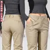 Pantalones Casuales Elásticos para Hombre, Pierna Recta Holgada, Forro Polar, Pantalones de Vestir de Alta Gama para Negocios, Nuevo Estilo Temporada 2026, Pantalones de Vestir para Hombres de Mediana Edad