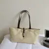 Bolsa de Grande Capacidade para Mulheres, para o Trabalho, Versátil, Bolsa Tote de Ombro Único, Moderna, Simples, Bolsa de Ombro, Toque de Luxo, Bolsa de Mão Feminina