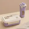 Set de Fiambrera para Estudiantes de Gran Capacidad Microondable y Taza de Agua Transfronterizo Portátil con Compartimentos para Oficinistas Venta al por Mayor