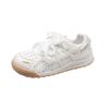 Rosa Sakura Versão Coreana 2025 Verão Malha Respirável Sapatos Forrest Gump Femininos Sapatos Versáteis Chiques Sapatos Esportivos Casuais para Estudantes