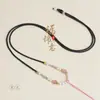 Colar Gargantilha de Cristal para Joias Delicadas Cordão DIY Pingente de Jade Jade Hetian Cordão Ajustável Cordão para Clavícula