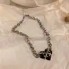 Collar de espinas de amor de celebridades de Internet, estilo hip hop, para mujer, moderno, con viento frío, dulce, fresco, temperamento frío, cadena para clavícula.