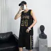 Uniforme de Baloncesto de Verano para Niños, Chaleco Deportivo Estudiante, Camiseta de Baloncesto Holgada, Camiseta sin Mangas, Shorts, Conjunto Completo