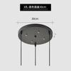 Assento de teto preto branco de uma palavra placa de teto longa chassi de disco longo duas cabeças três cabeças base de lustre multi-cabeça