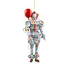 Decoraciones de personajes, árbol de Navidad, película de terror, espejo retrovisor de coche, colgante acrílico plano de Halloween, transfronterizo