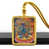 Pingente Tanka Dourado Meio Pintado à Mão, Oito Budas Guardiões, Pingente Tanka do Buda do Nascimento, Colar Tanka Portátil Atacado