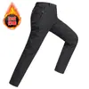Pantalones Impermeables para Hombre con Forro de Polar para Exteriores con Bolsillos con Cremallera, Pantalones Cálidos para Senderismo con Cinturón, Pantalones Largos Unisex