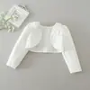 Vestido de Casamento para Meninas, Peça de Roupa Externa de Manga Longa, Bordado Artesanal Infantil com Saia de Princesa e Xale, Peça Única Dropshipping