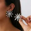 Diseño de Joyería Transfronteriza Europea y Americana Pendientes Colgantes de Girasol Plegado con Perla Moda Ins Línea Clip para Oreja de Garras