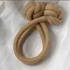 Goma de pelo de alta elasticidad para coleta alta de dopamina, cuerda para el pelo engrosada, anillo para el pelo duradero, bonito nudo chino, cuerda de doble extremo