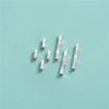 Prata de Lei S925 Tubo Quadrado Torcido Tubo Reto DIY Contas à Mão Cristal Pérola Pulseira Pulseira Espaçador de Contas Acessórios