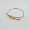 Pulsera de Alambre de Acero de 2 mm DIY Cuentas Dzi Pulsera de Cinabrio Hebilla de Ocho Caracteres Pulsera Ajustable Galvanoplastia que Conserva el Color Venta Directa de Fábrica