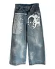 Estilo Calle Americano de Invierno Y2K Gótico Jeans de Pierna Recta Moda Ins Tendencia Retro Nuevo Estilo Invierno 2025