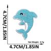 Adesivos de Tecido Bordados Patches de Vida Marinha Golfinho Algas Concha Carimbos Bordados Patch Decoração para Roupa Chapéu Bolsa