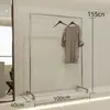 Estante de Exhibición Móvil para Tienda de Ropa Estante de Piso con Ruedas Perchero con Ruedas para Hombres y Mujeres Perchero de Acero Inoxidable