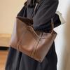 Bolsa de Gran Capacidad para Mujer, Versátil Otoño e Invierno 2026 Nuevo Bolso de Hombro Casual Retro Simple, Bolso Tote Texturizado para Viajes