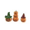 Adornos de Calabaza de Resina para Halloween Decoración de Atmósfera Festiva Modelo de Calabaza de Halloween Juguetes DIY para Niños