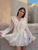 Para Exportación Transfronteriza Spot 2025 Verano Nuevo Diseño de Moda para Mujer Vestido de Gasa con Volantes Multicapa
