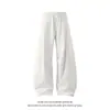 Estilo Coreano Verano Nuevo Rectos Sueltos Transpirables Casual Pantalones de Chándal Deportivos Versátiles Plátano Pierna Ancha Largos Pantalones para Hombre