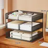 Estantería de escritorio, Estante de almacenamiento para escritorio, Almacenamiento vertical multicapa para ventanal, Librería pequeña, Estante para archivos y libros de escritorio de oficina