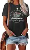 Comercio Exterior Tops para Mujer Comercio Electrónico Transfronterizo Amazon Camiseta de Algodón Color Estampado Libro