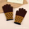 2025 Nuevos Guantes Bordados para Mujer Lindo Oso Sonriente de Dibujos Animados Otoño e Invierno Cálidos y a Prueba de Frío Agujas para Hombres y Mujeres