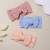 Comércio Exterior Nova Joia Infantil Cor Pura Elástico de Nylon Larga Faixa de Cabelo Europeia e Americana Faixa de Cabelo com Laço para Bebê Venda Direta da Fábrica