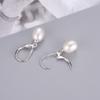 Pendientes Transfronterizos Nuevos de Plata S925 con Perlas de Agua Dulce Estilo Coreano Moda Pendientes Simples Ganchos para Oreja Fabricante de Accesorios DIY