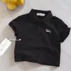 Camisa Polo Masculina Feminina Gola Lapela Manga Curta Camiseta Infantil Verão Simples Bonita Versátil Top Manga Curta Solto Novo Estilo
